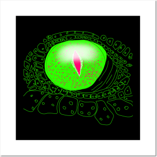 Crocodile (Crocodilia) eye Posters and Art